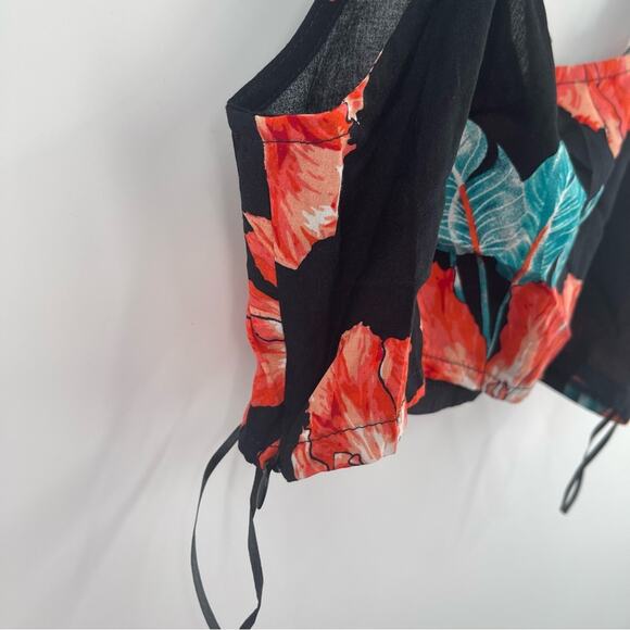LF SEEK THE LABEL Tropical Floral Beach Crop Tank Top Australia NWT Size Medium - Picture 5 of 9
